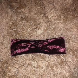 Purple velvet twist headband